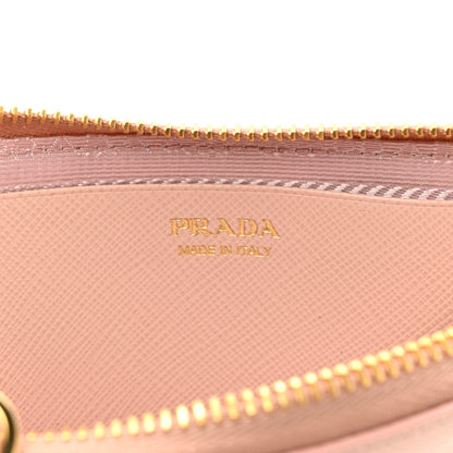 Prada Saffiano Shearling Triangle Mini Pouch Orchidea 7 of 12