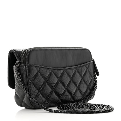Chanel Aged Calfskin Quilted 2.55 Reissue Phone Holder With Chain So Black 3 of 12