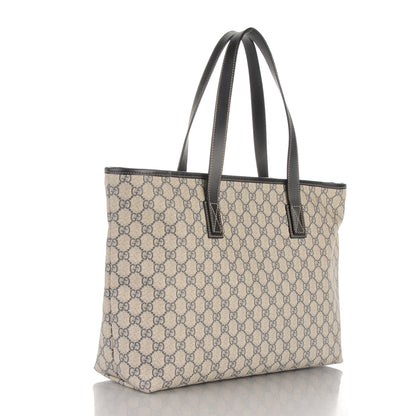 Gucci GG Supreme Monogram Medium Zippered Shopping Tote Navy 3 of 17