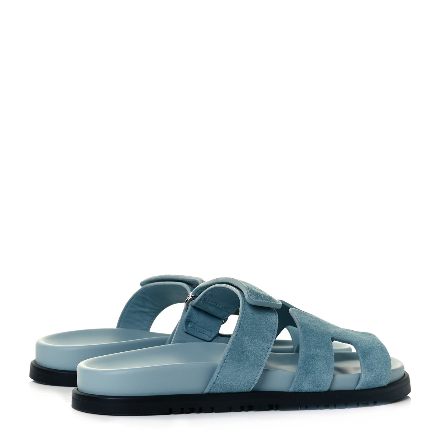 Suede Goatskin Womens Chypre Sandals 39.5 Vert d'eau