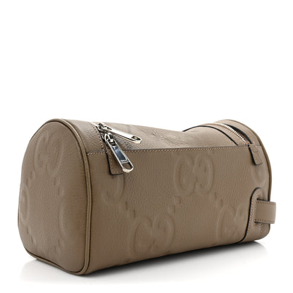 Gucci Piuma Calfskin Jumbo GG Embossed Small Toiletry Case Good Taupe 3 of 10