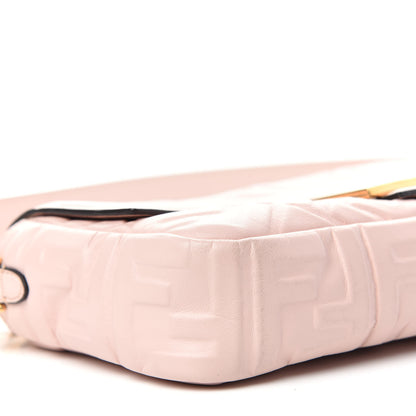 Fendi Nappa FF 1974 Embossed Baguette Rosa Quarzo 7 of 9