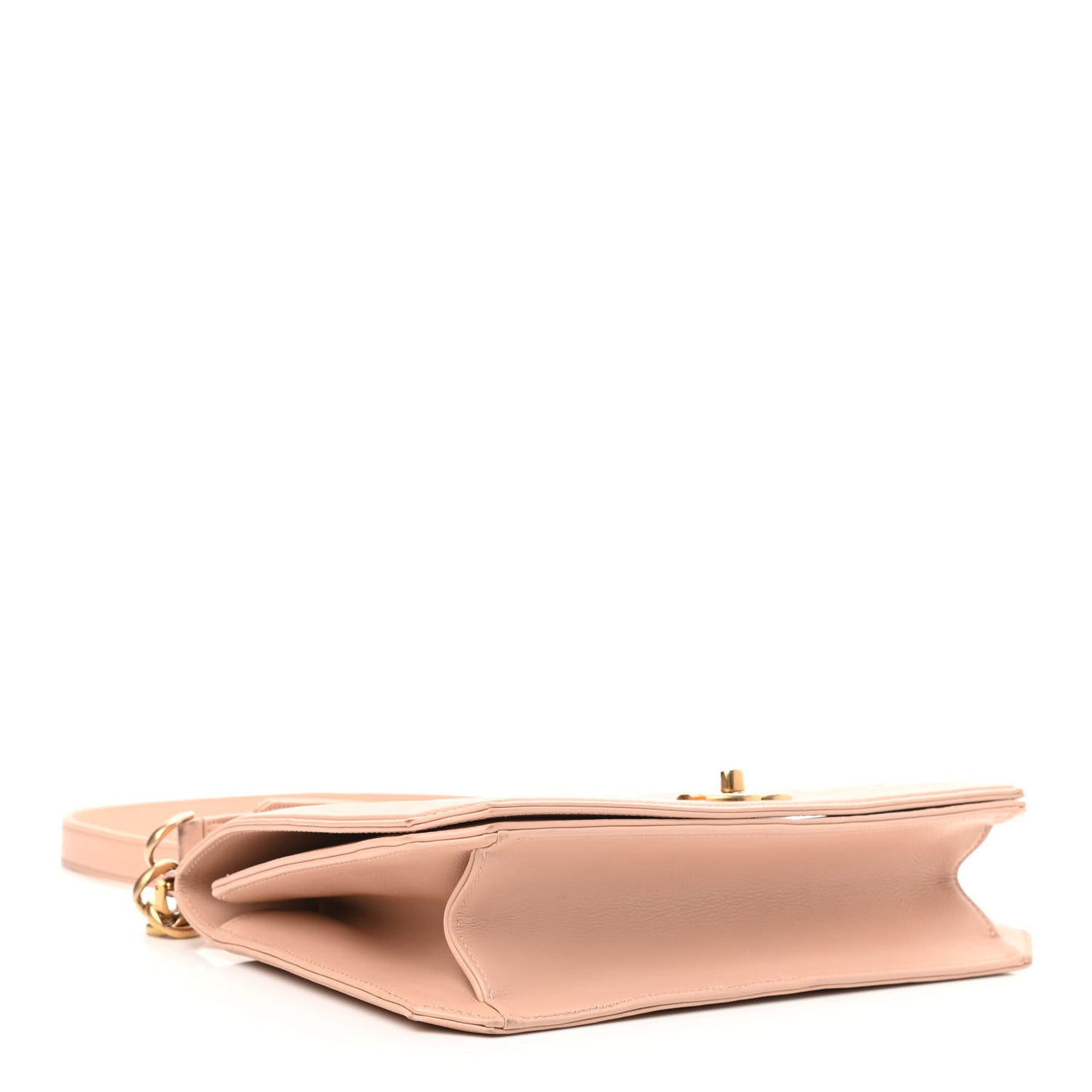 Lambskin Quilted Flap Beige