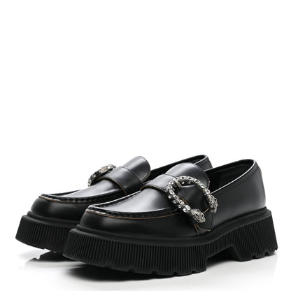Gucci Cordovan Lux Dionysus Hunder Loafers 39 Black 2 of 12