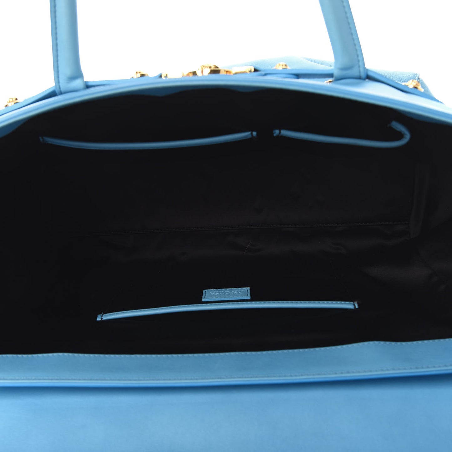 Calfskin Large Signature Satchel Blue