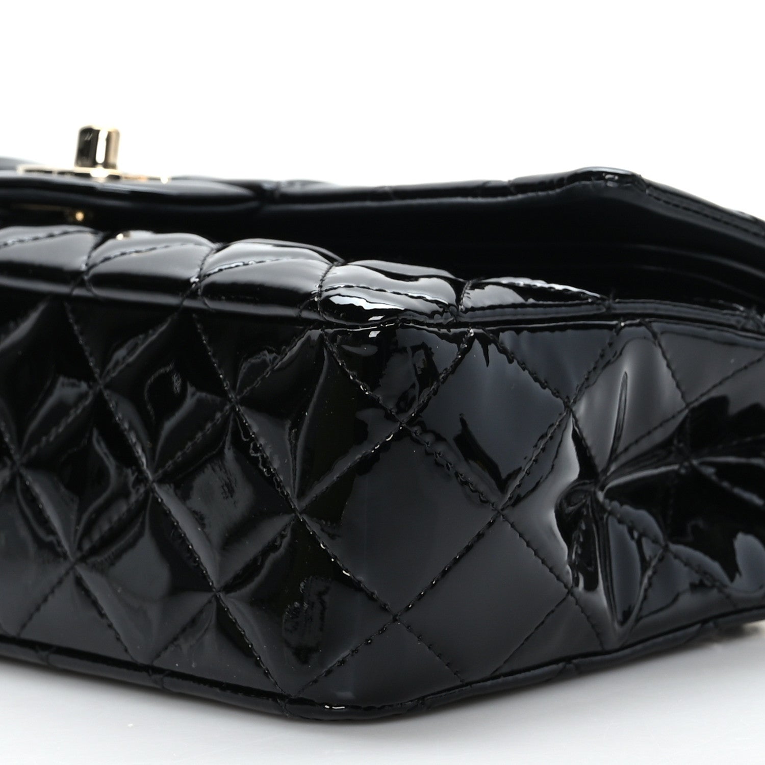 Chanel Patent Quilted Medium Double Flap Black 9 of 9