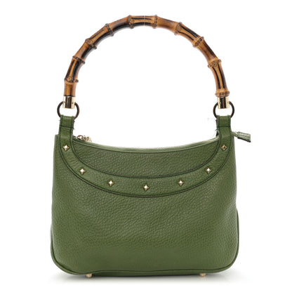 Gucci Calfskin Bamboo Anita Top Handle Bag Green 1 of 15