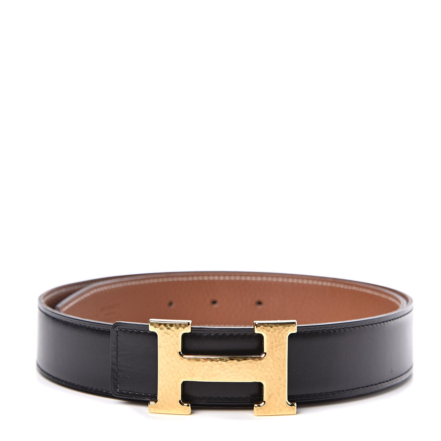 Box Togo Martelee H Belt 32mm Belt 85 Black Gold