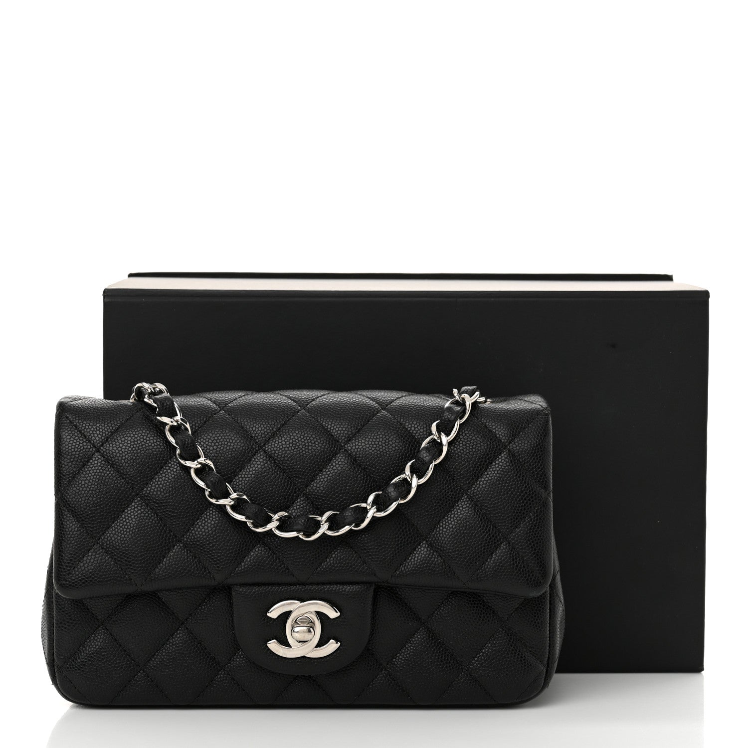 Chanel Caviar Quilted Mini Rectangular Flap Black 12 of 12