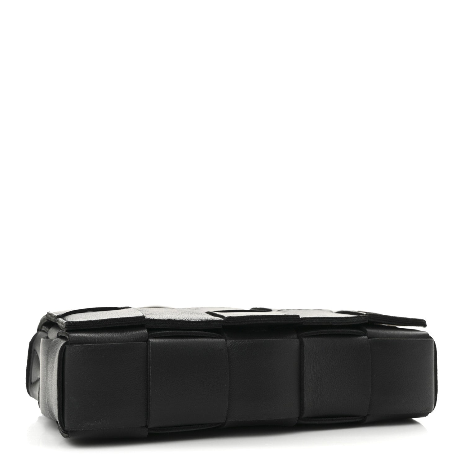 Bottega Veneta Lambskin Maxi Intreccio Small Cassette Crossbody Bag Black 4 of 9