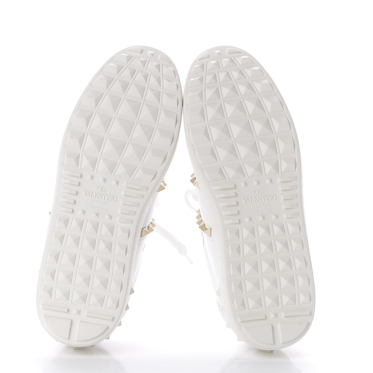 Valentino Garavani Calfskin Rockstud Untitled Open Sneakers 37.5 White 6 of 10