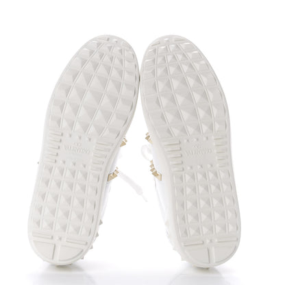 Valentino Garavani Calfskin Rockstud Untitled Open Sneakers 37.5 White 6 of 10