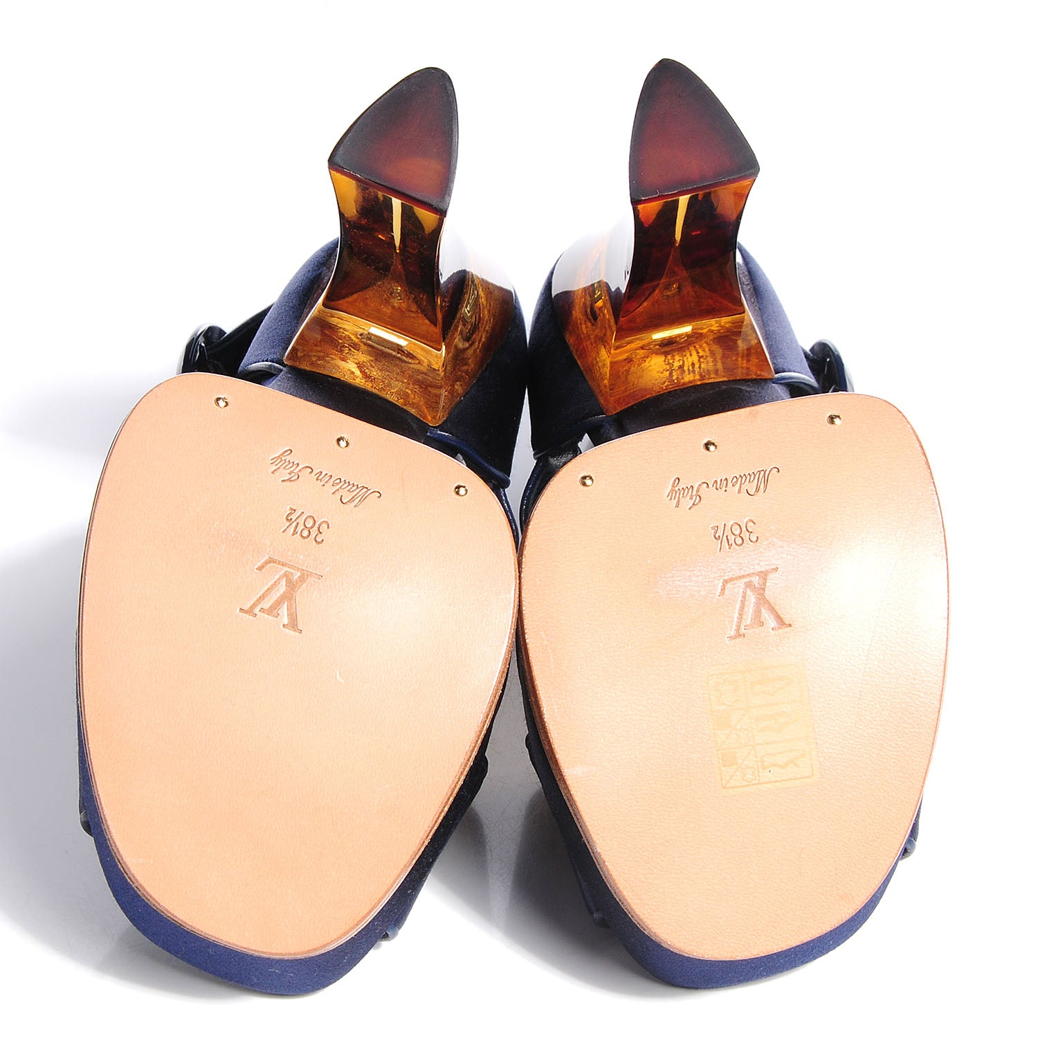 Louis Vuitton Satin Florida Platform Sandal Blue Yellow 38.5 5 of 6