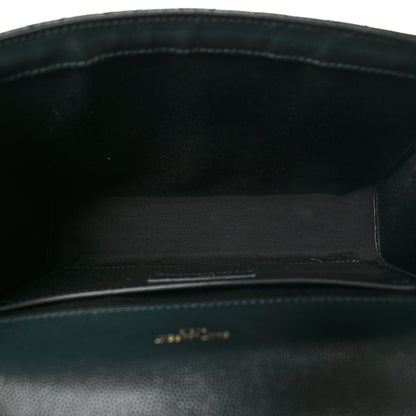 Saint Laurent Grain De Poudre Textured Mixed Matelasse Triquilt Medium Monogram Satchel Dark Smog 5 of 11