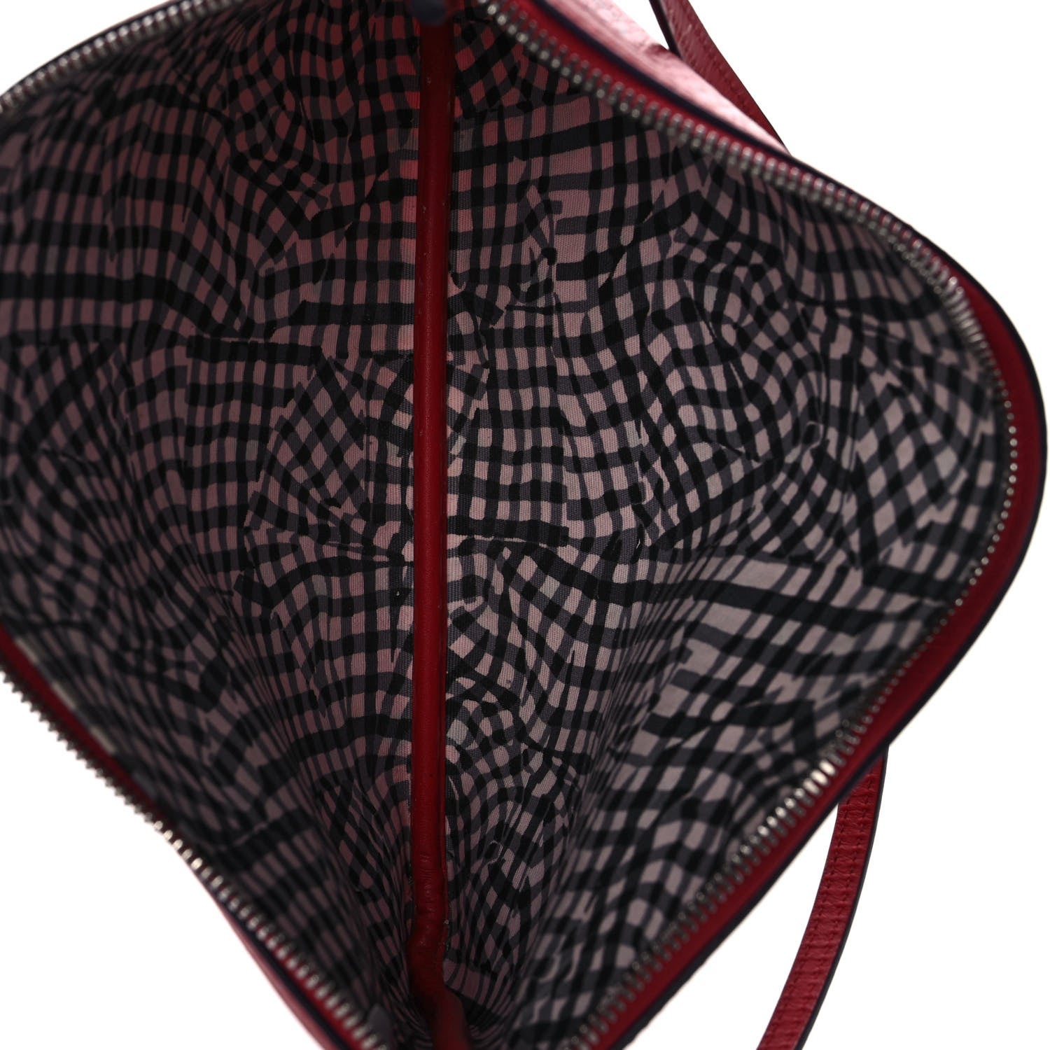 MCM Visetos Liz Shopper Tote Pouch Ruby Red 4 of 7
