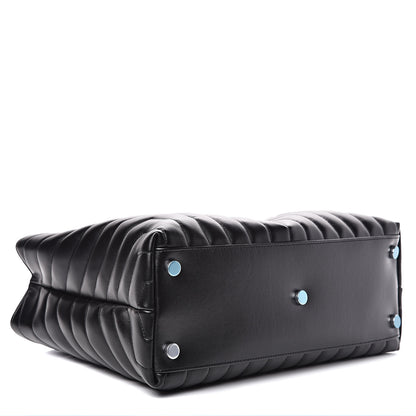 Saint Laurent Calfskin Y Quilted Monogram Large Loulou Shopper Black 4 of 10