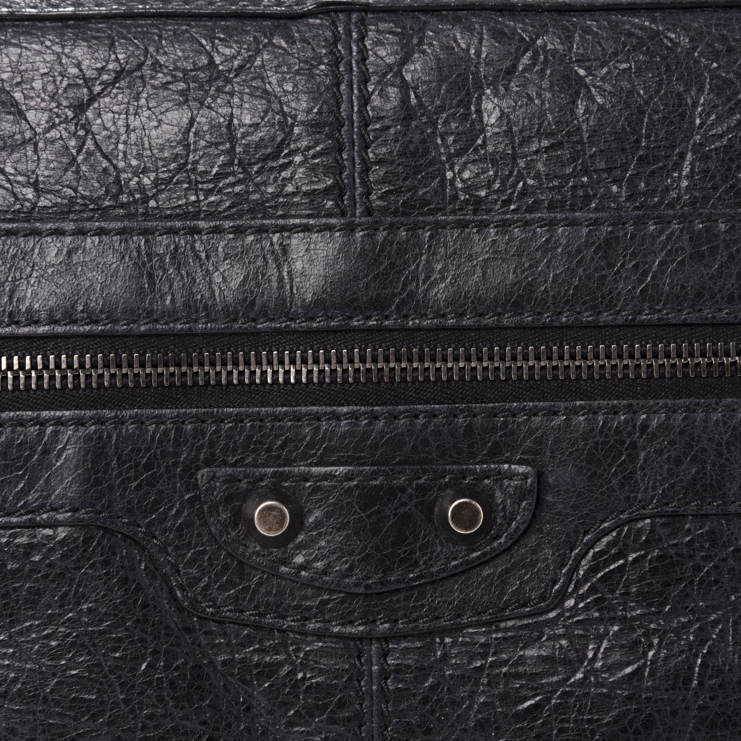 Balenciaga Agneau Classic Hardware Large Zip Pouch Black 7 of 7