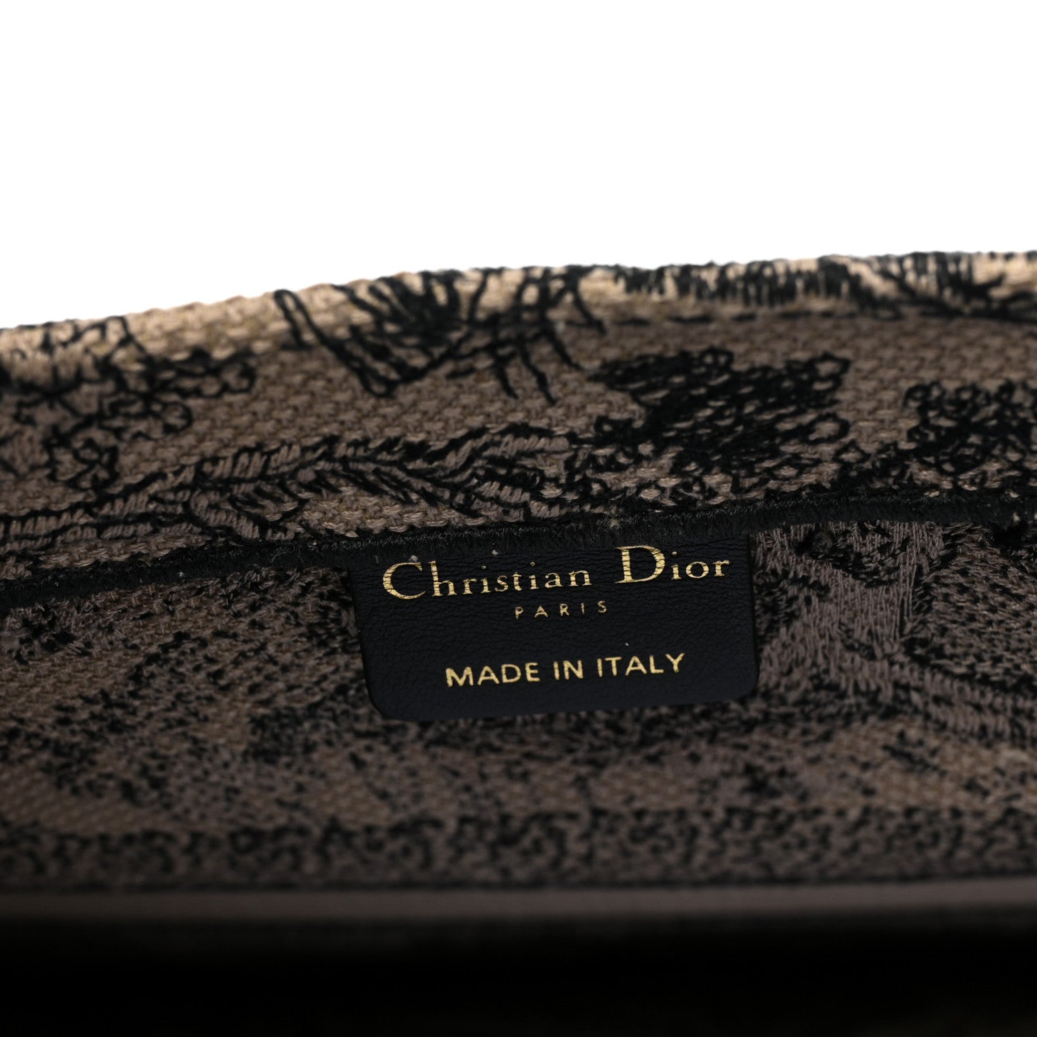 Christian Dior Canvas Embroidered Medium Dioriviera Toile De Jouy Book Tote Black 5 of 8