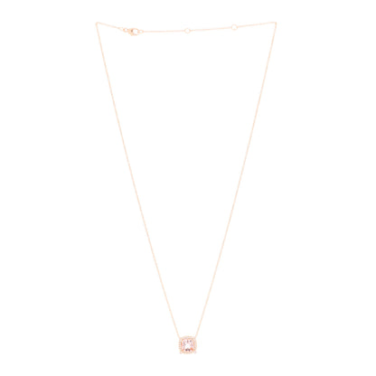 David Yurman 18K Rose Gold Diamond Morganite 7mm Petite Chatelaine Pave Bezel Pendant Necklace 2 of 3