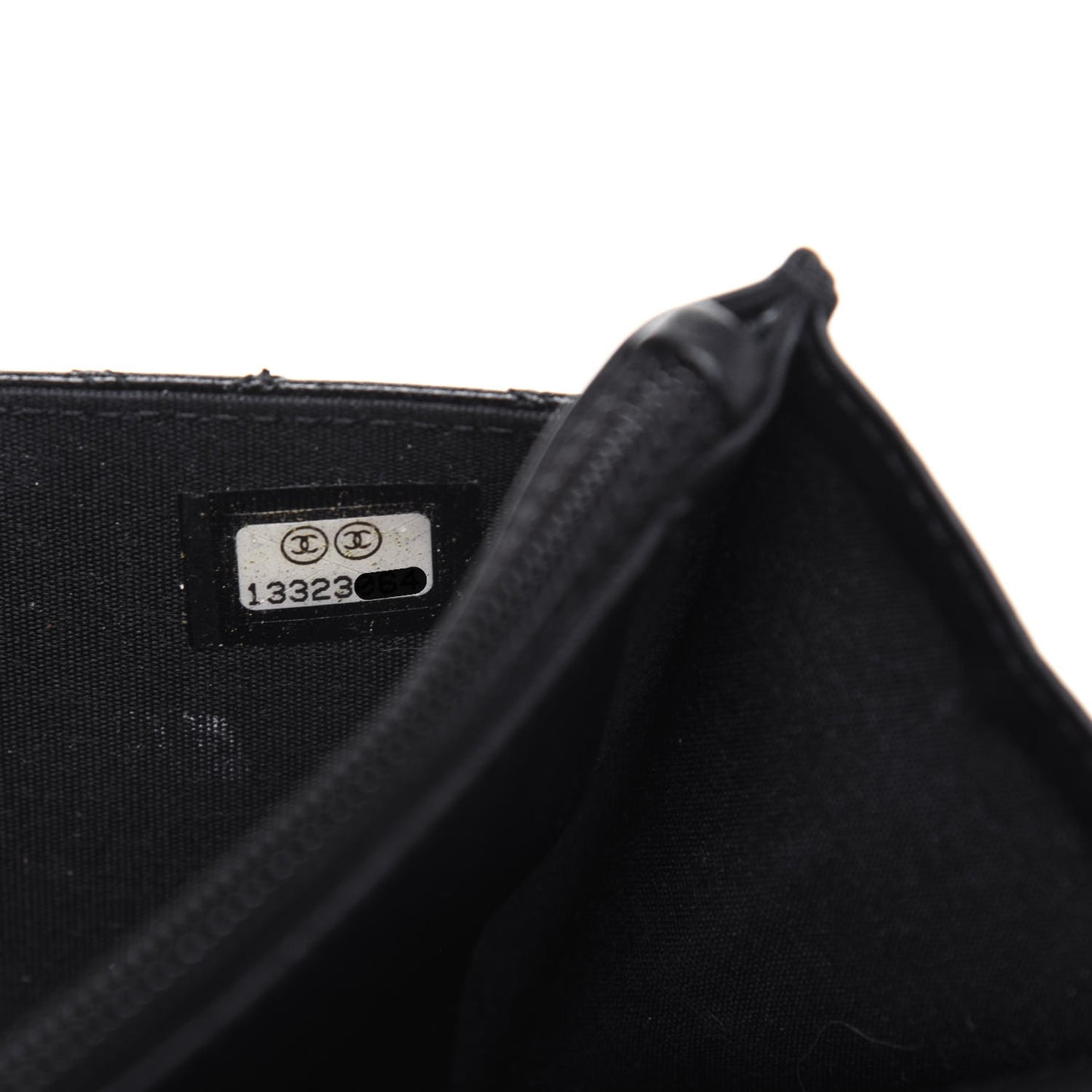 Lambskin Diamond Stitched Wallet On Chain WOC Black