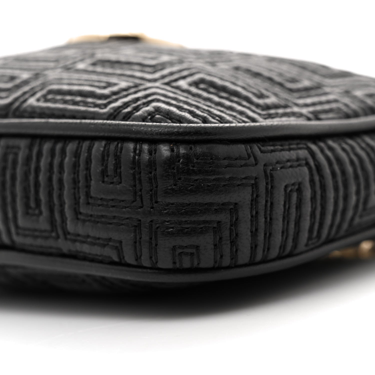 Versace Calfskin Icon Quilted Crossbody Black 9 of 12