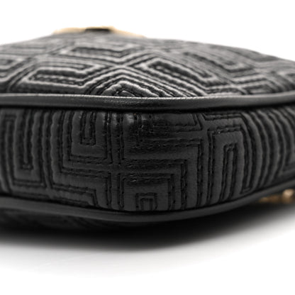 Versace Calfskin Icon Quilted Crossbody Black 9 of 12