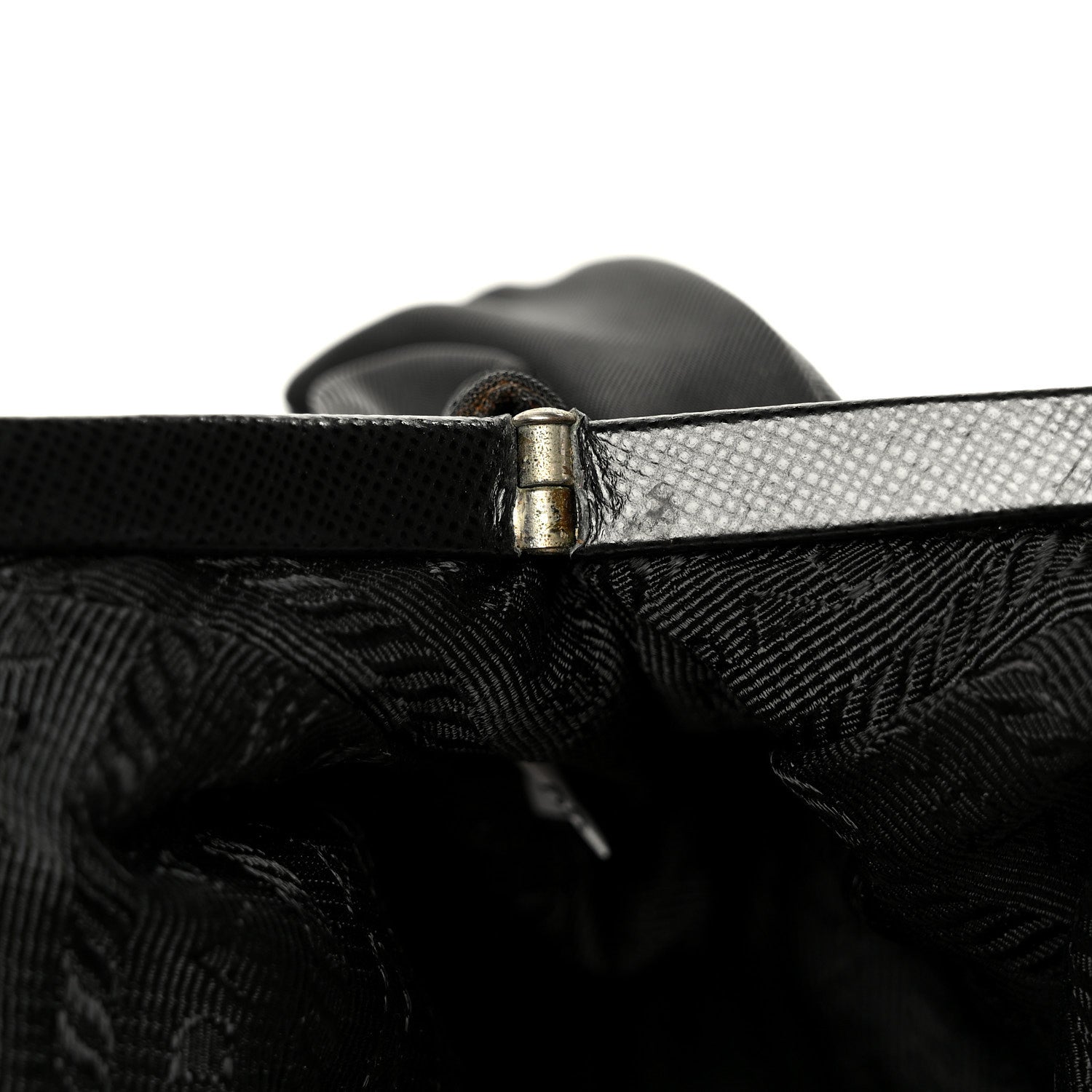 Prada Tessuto Nylon Kisslock Shoulder Bag Black Black 11 of 12