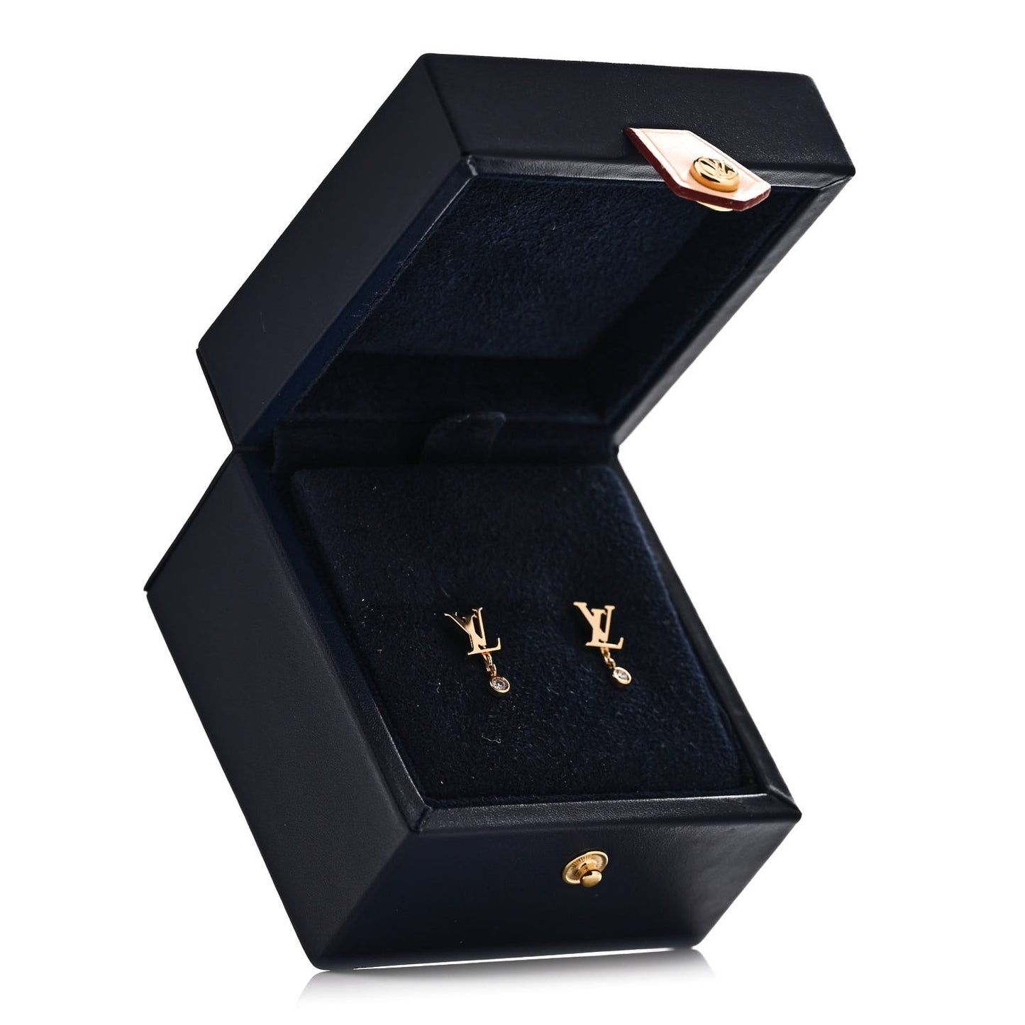 18K Yellow Gold Diamond Idylle Blossom LV Stud Earrings