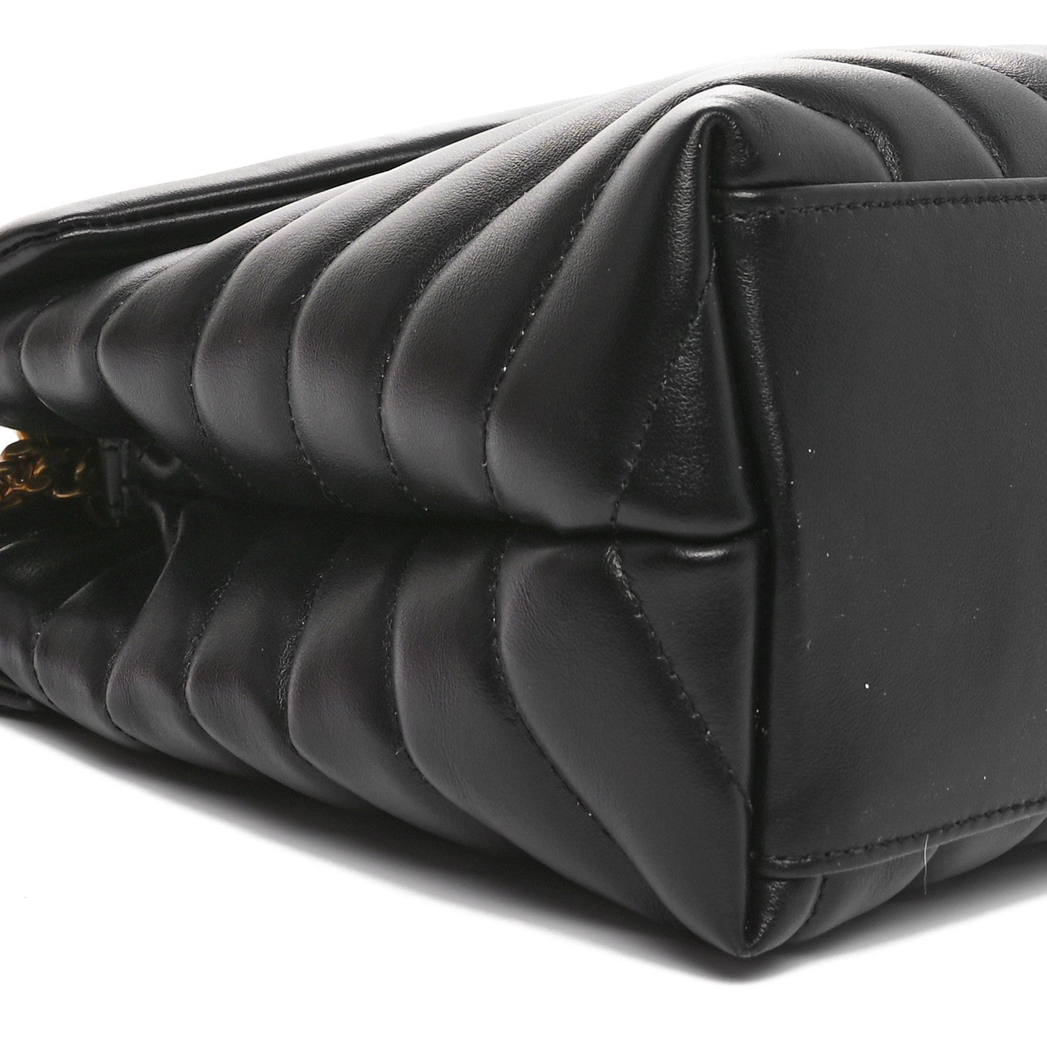 Saint Laurent Calfskin Y Quilted Monogram Medium Loulou Chain Satchel Black 9 of 10