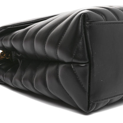 Saint Laurent Calfskin Y Quilted Monogram Medium Loulou Chain Satchel Black 9 of 10