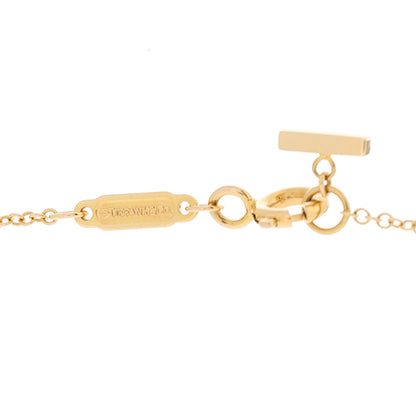Tiffany 18K Yellow Gold Large T Smile Pendant Necklace 5 of 6