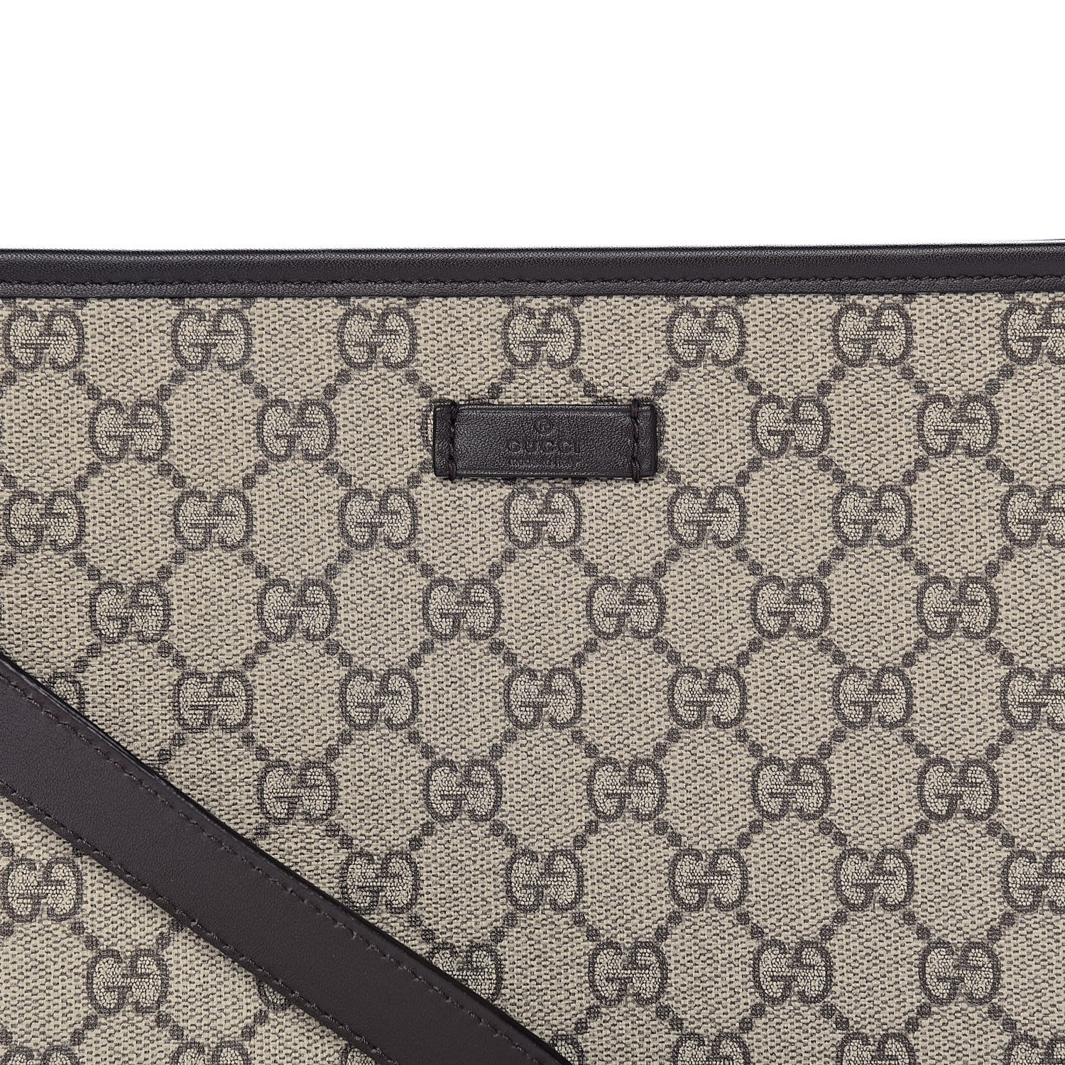 Gucci GG Plus Monogram Medium Flat Messenger Bag Dark Brown 10 of 10