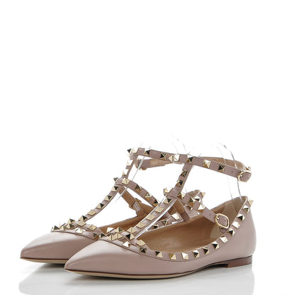 Valentino Garavani Nappa Rockstud Cage Ballerina Flats 40 Poudre 3 of 7