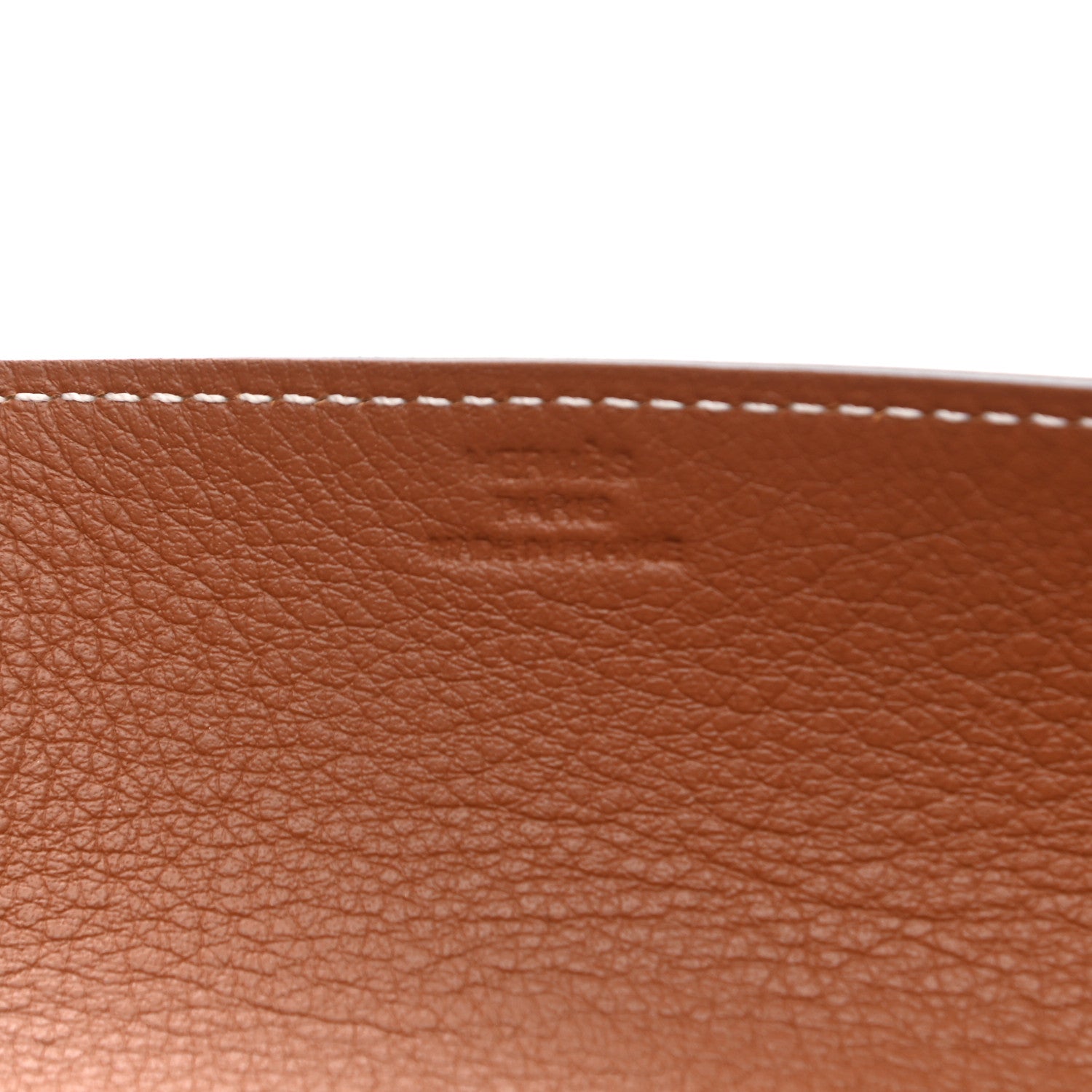 Hermes Taurillon Clemence Mises et Relances H Chevrons Change Tray Etoupe Gold 5 of 8