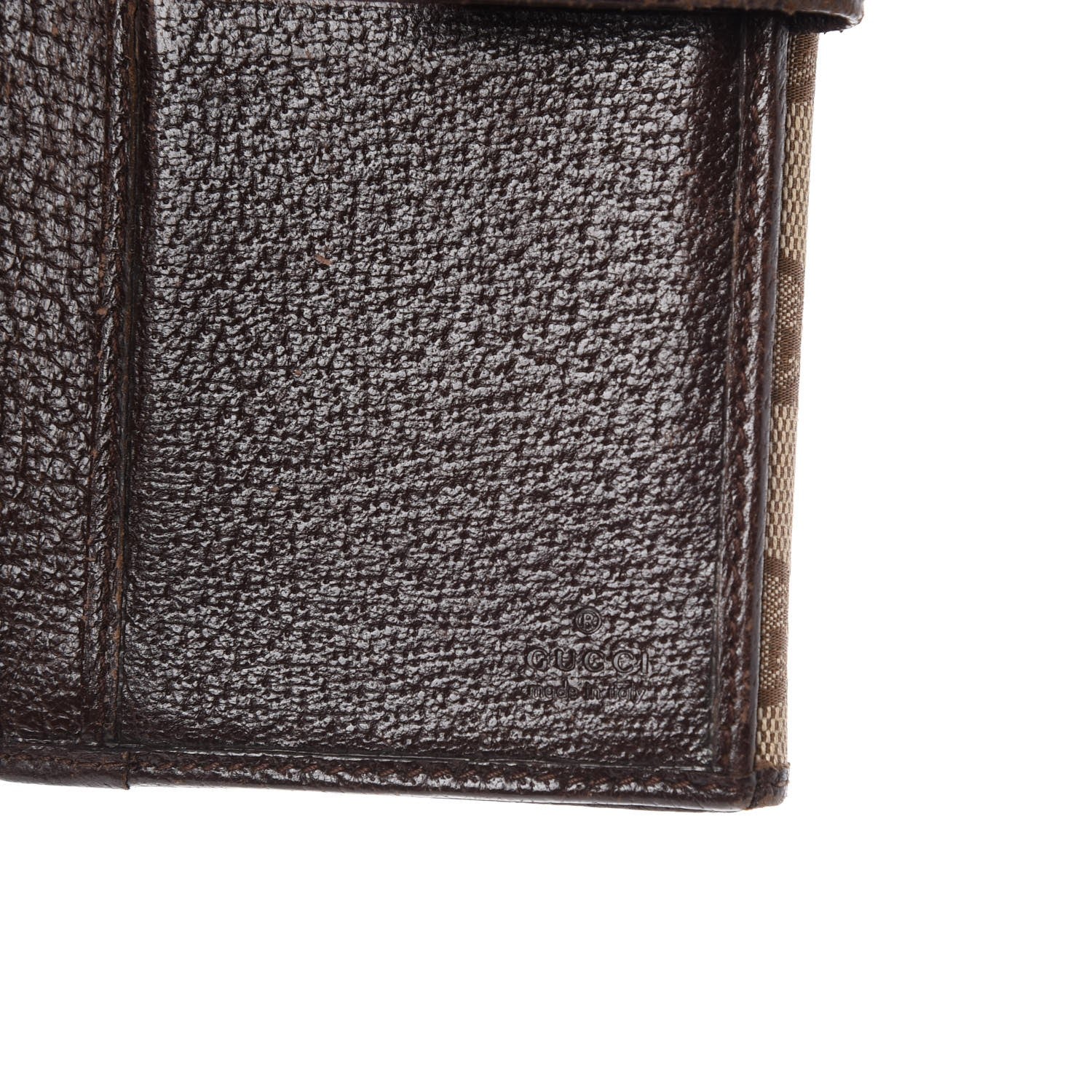 Gucci Monogram Metal Bar Continental Flap Wallet Beige Ebony Dark Brown 6 of 18