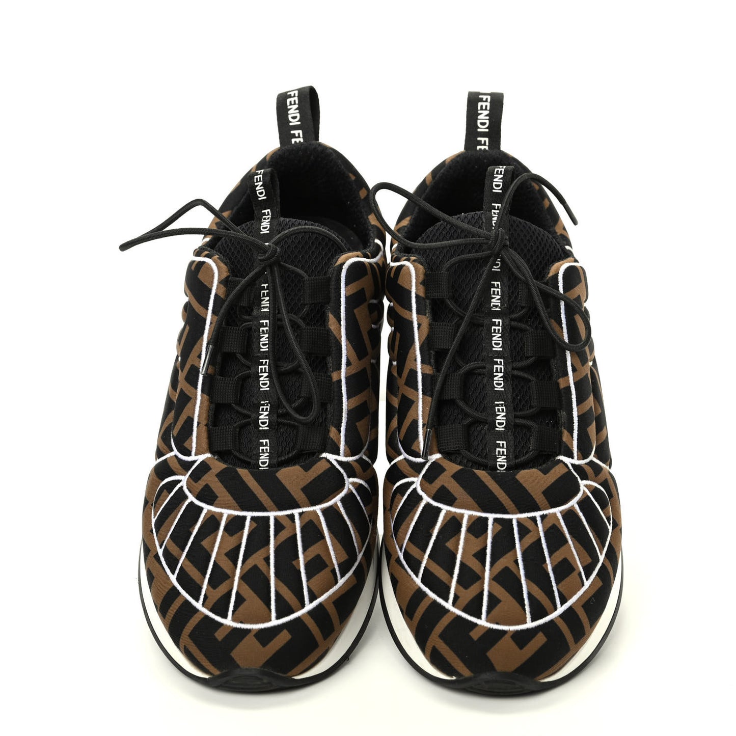 Stretch Fabric FFreedom Sneakers 36.5 Tobacco Black White