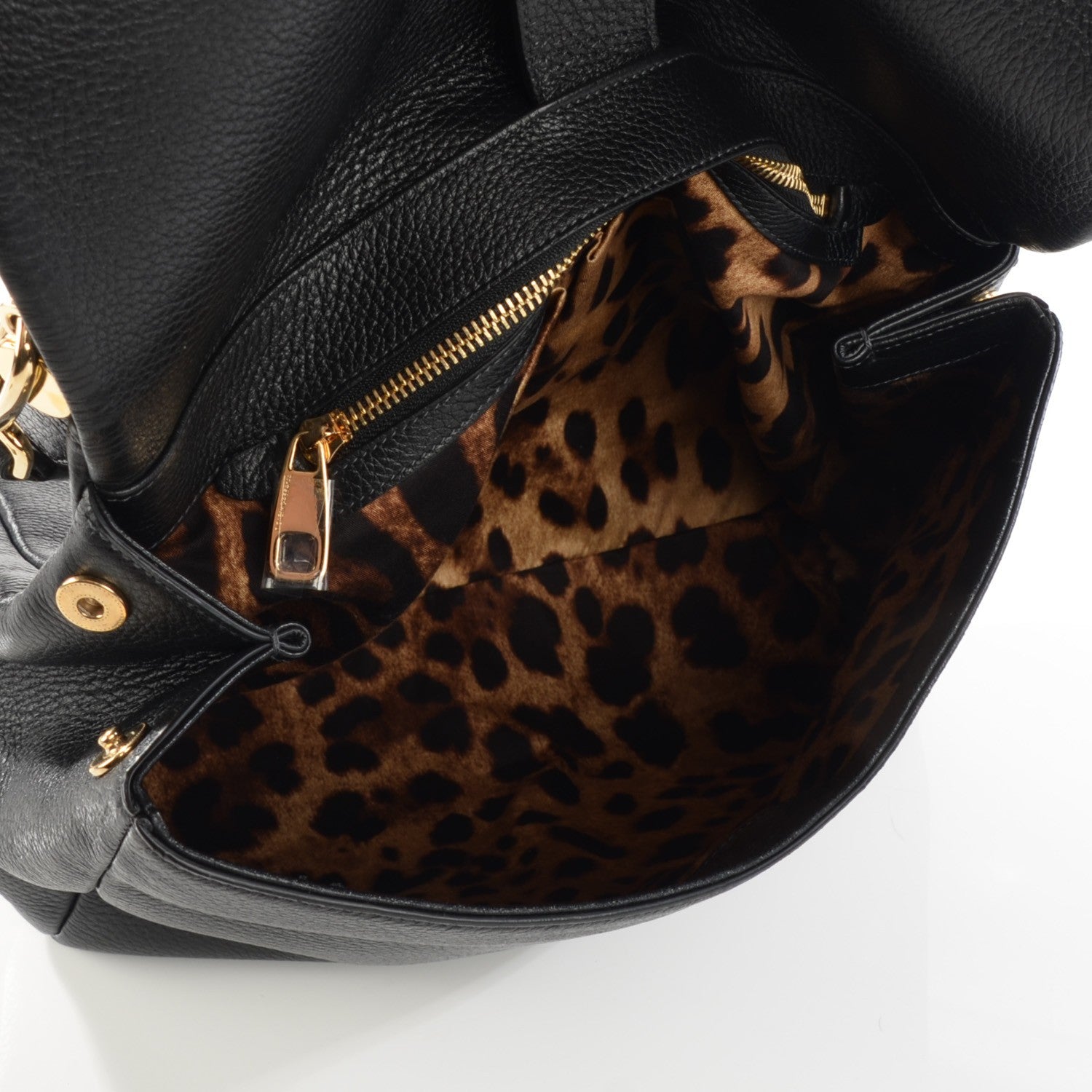 Dolce & Gabbana Grained Deerskin Large Miss Sicily Satchel Black 6 of 7
