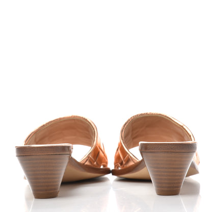 Bottega Veneta Metallic Nappa Intrecciato Heeled Sandals 36 Gold Peach 7 of 10