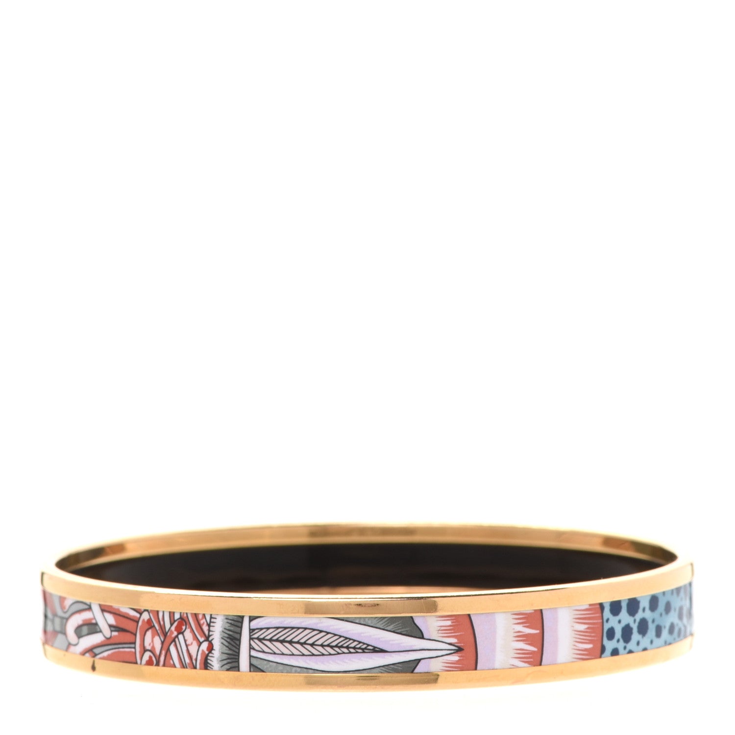 Hermes Enamel Printed Narrow Bracelet 70 3 of 6