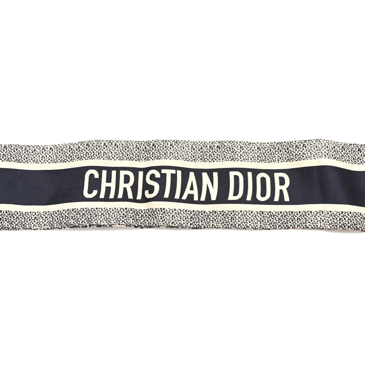 Christian Dior Silk Plan De Paris Mitzah Scarf Beige Black 3 of 3