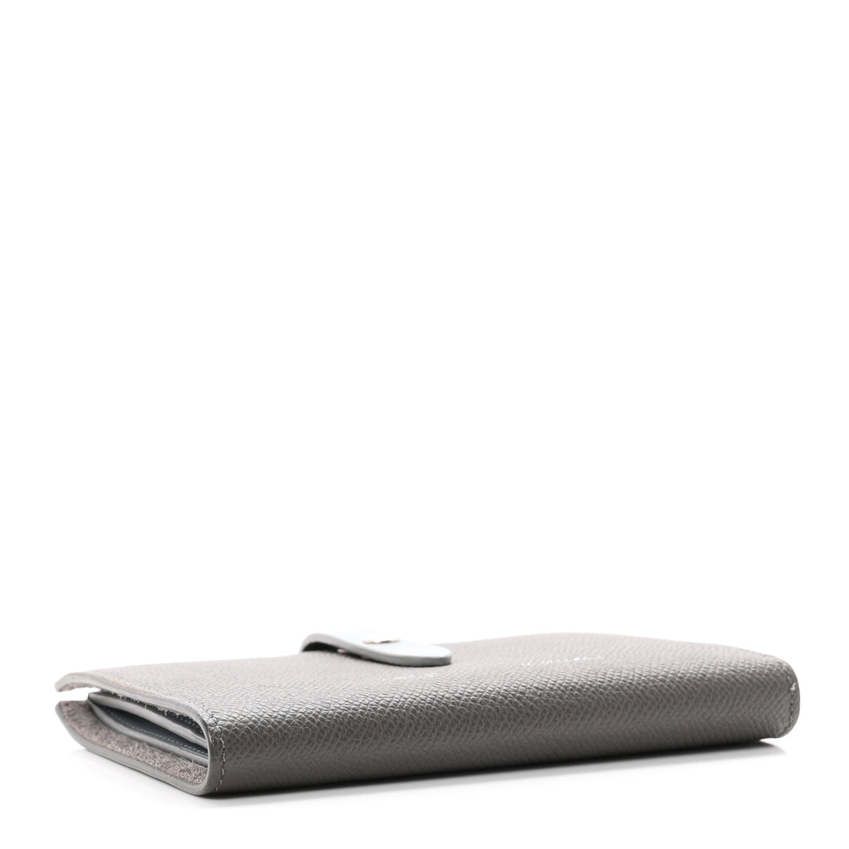 Grained Calfskin Medium Multifunction Strap Wallet Pebble Mineral