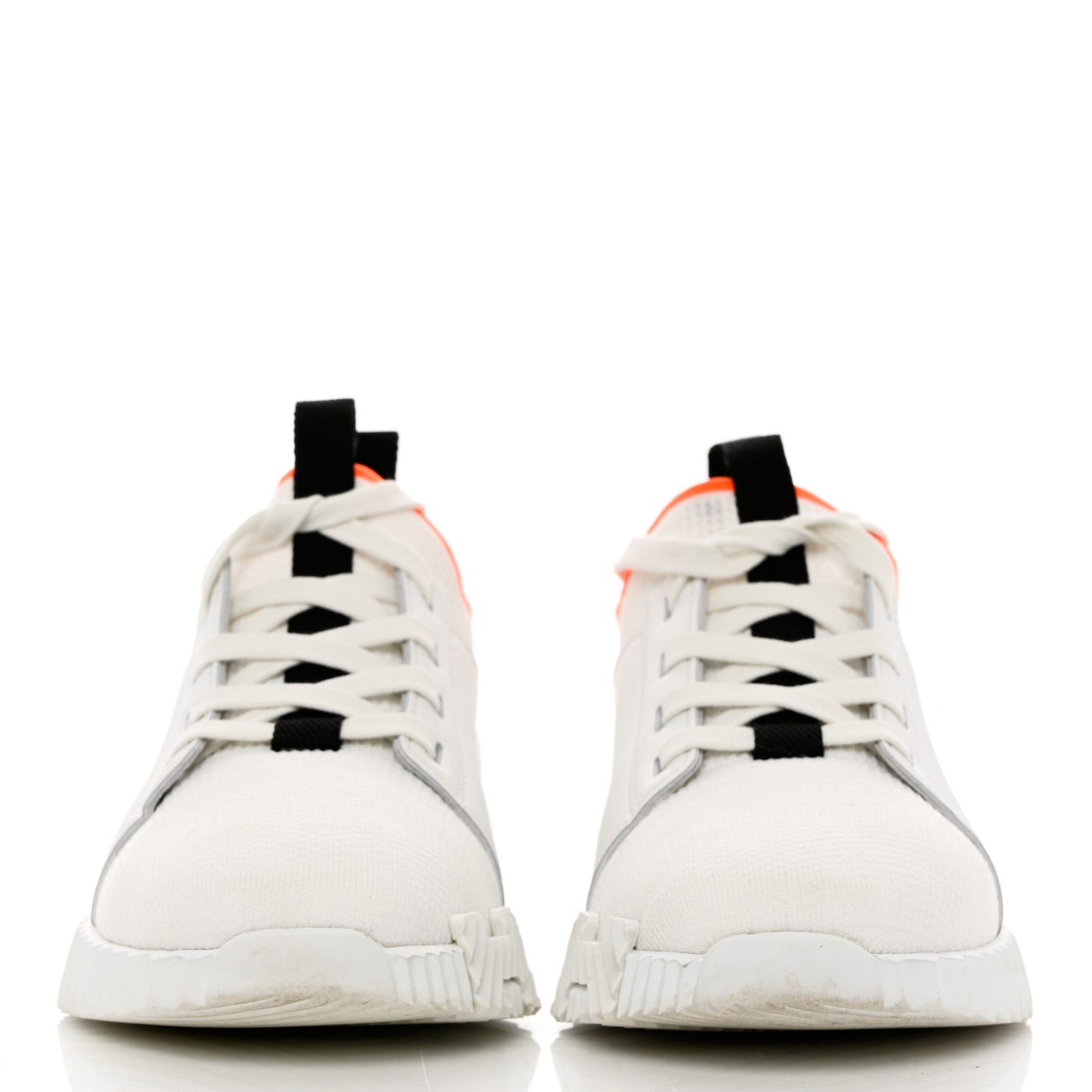 Knit Calfskin Depart Sneakers 36.5 White