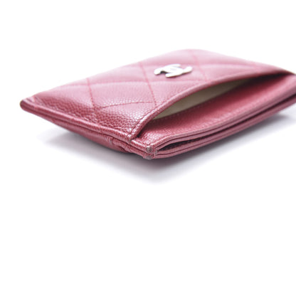 Chanel Caviar Quilted Card Holder Dark Pink 12 of 15