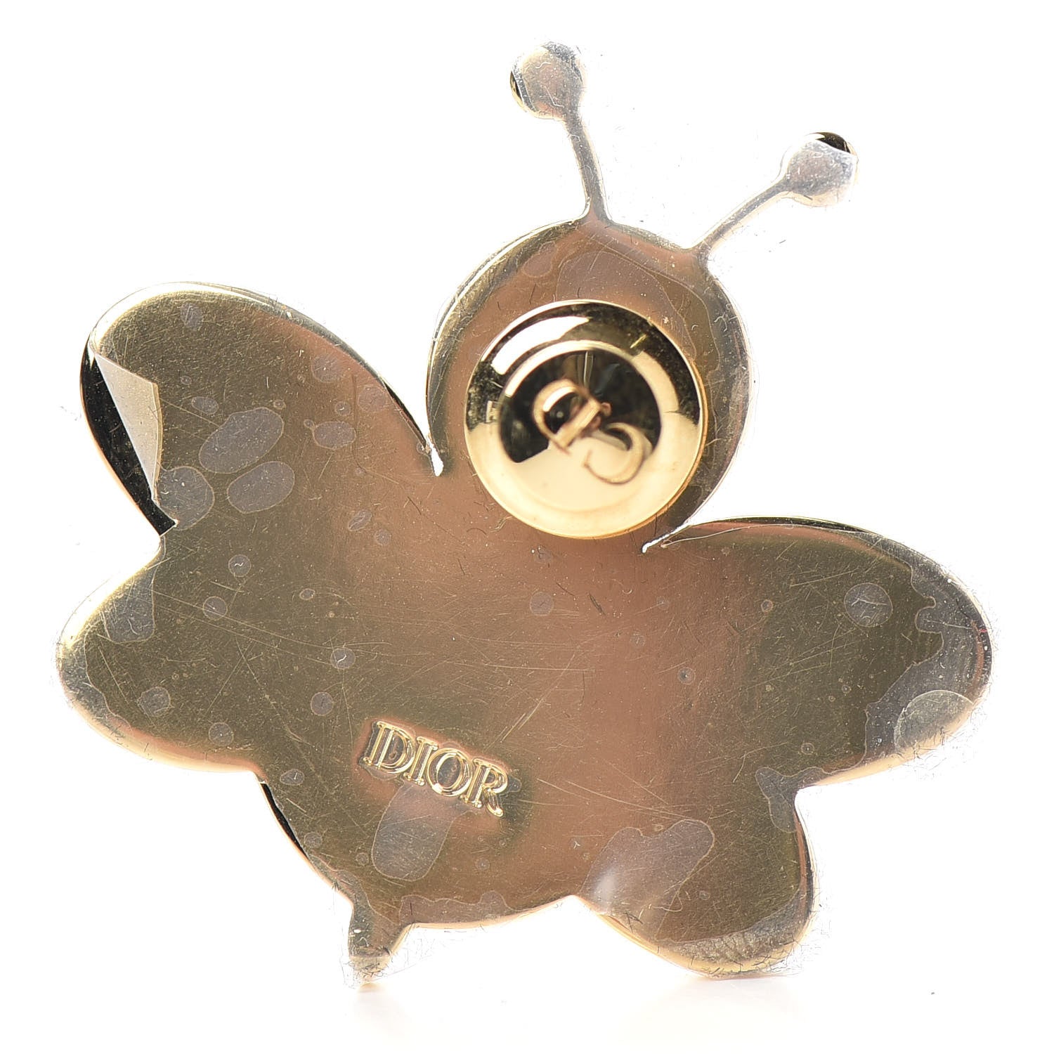 Christian Dior Crystal Bee Kaws Brooch Pink Black White Gold 3 of 5