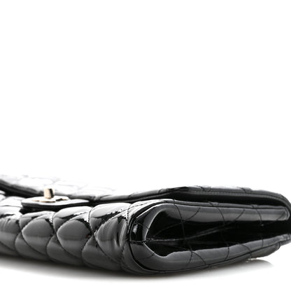 Chanel Patent Quilted Clutch with Chain Flap Black 10 of 13