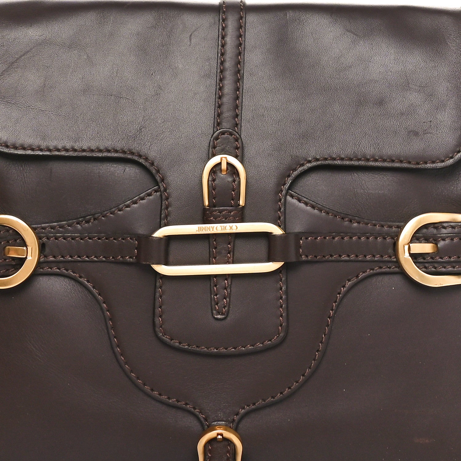 Jimmy Choo Calfskin Tulita Brown 7 of 10