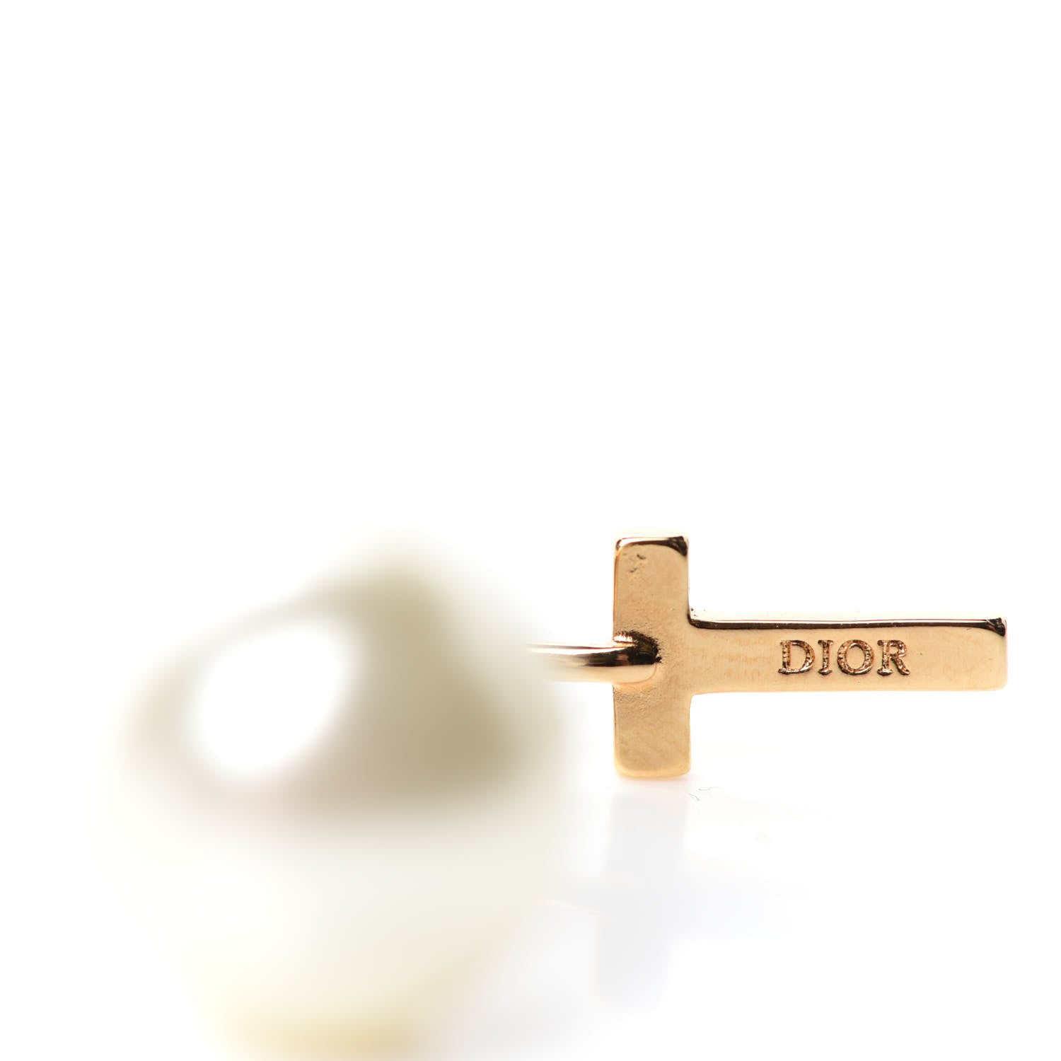 Christian Dior Pearl My ABCDior T Tribale Earring Gold 4 of 5