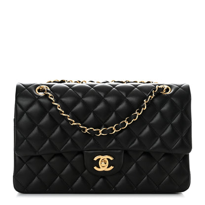 Chanel Lambskin Quilted Medium Double Flap Black 1 of 11