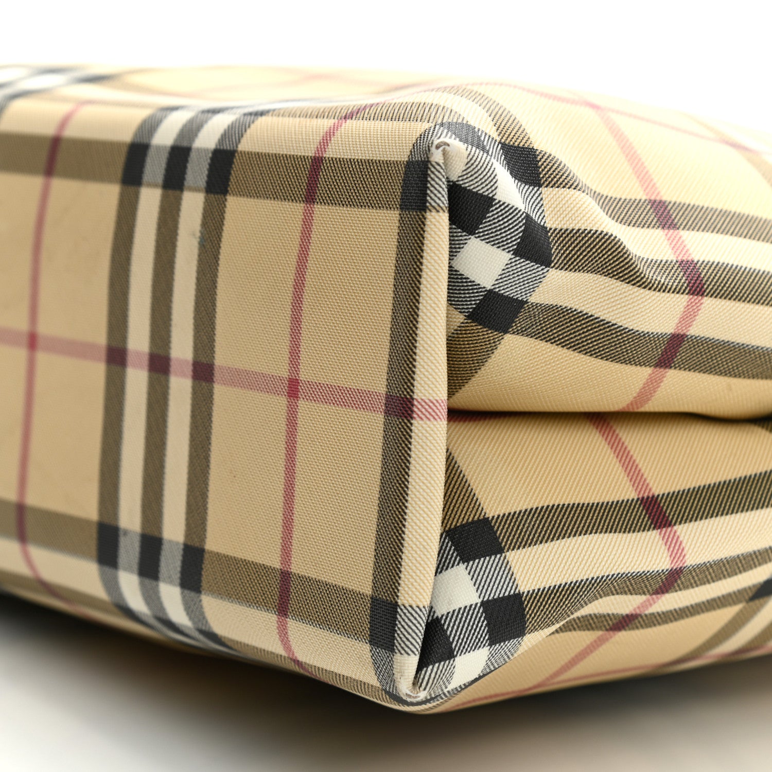 Burberry Canvas House Check Small Tote Black 9 of 9