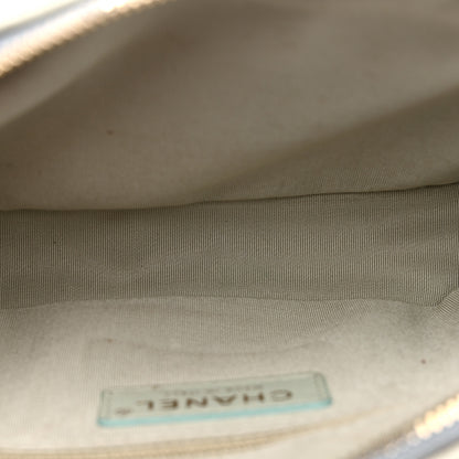 Chanel Goatskin Quilted Waist Bag Green Blue Pink 7 of 18